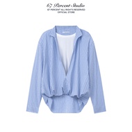 Genuine Mixed Long Sleeve SHIRT 67PERCENT/ 67% - MALE LAYERED TRIPED SHIRT