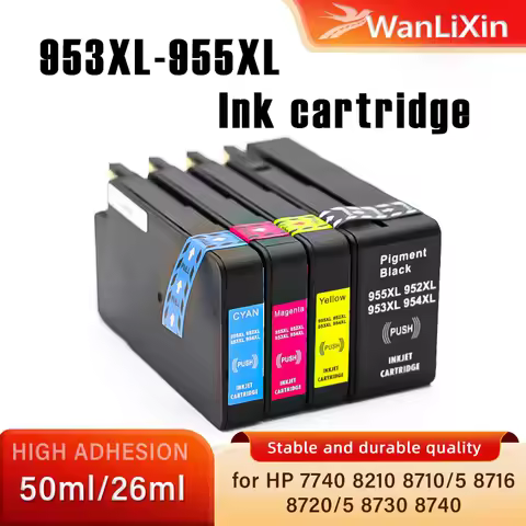 New 955 954 953 952 For HP Officejet Pro 8715 8716 8725 P2724dw Printer 955XL 952XL 953XL 954XL Ink 
