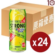 [Strong Zero強爽9%]無糖西柚味伏特加有氣調酒(巨罐裝) - 原箱 490亳升, 日本新加利亞Sangaria, Chu-Hi雞尾酒, 啤酒, Lemon Vodka[平行進口] #290