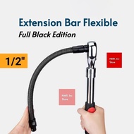 MATA Extension Bar Flexible Drive 1/2" Full Black, Flexible Shock Wrench Eye Connection Handle Flexi