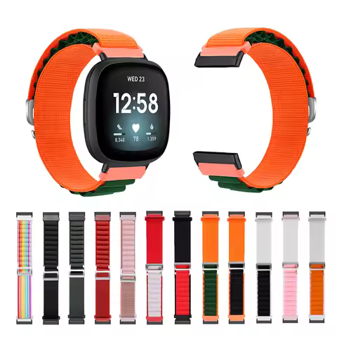 Trail loop nylon band For fitbit sense 2 band Bracelet Bands with Matel adapter Wrist strap strap fo