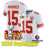 2025 Super Bowl LVX Men's NFL Jersey Kansas City Chiefs Patrick Mahomes White Limited American Footb