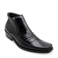 Marelli Sepatu Boots Leather Pria Black - Ronaldo