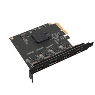 Quad HDMI PCIe Video Capture Card, 4-Channel HDMI Video Recorder Capture for Multi-Channel Live Stre