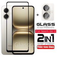 2 in 1 Screen Protector Tempered Glass Film For Tecno Spark Go 2 1 s 1s Go2 Go1 Go1s SparkGo2 SparkG