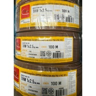 THW Wire 1x2.5 Sq.mm. 100m.brown Thai Union