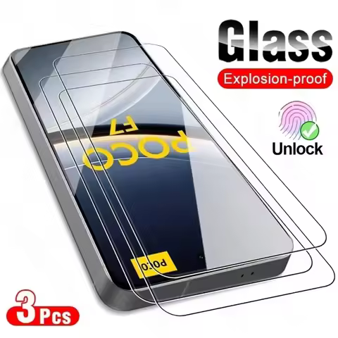 1-3Pcs Screen Protector Protective Glass For Poco M7 Pro 5G F7 F6 F5 F4 F3 M6 M5s M5 X7 X6 X5 X3 NFC