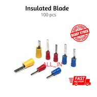 (100PCS) Insulated Blade Terminal PIN1.25F18 / PIN2F18 / PIN5.5F18