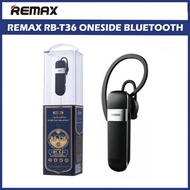 Remax Single Side Bluetooth Wireless Earpiece with Mic Hanging Headset Noise Reduce