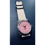 ※Seiko Mod 精工 粉紅面 日誌 探一 自動上鍊  藍寶石玻璃 機械錶.
