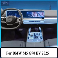 For BMW M5 G90 EV 2025 Accessories Interior Film Transparent TPU Gear Panel GPS Navigation Center Co