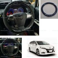 toyota wish 2009-2019 zge20 car forged Carbon steering wheel cover accessories pu leather skhongauto