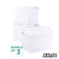 JIJI.SG Bundle Transparent Storage Container Stackable Box 40L 65L 100L 145L