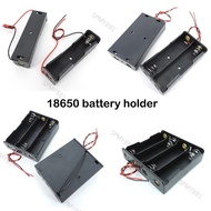 1/2/3/4 Slot way 18650 Battery Storage Box Case DIY Batteries Clip 3.7v 1 2 3 4 port  Holder Black Plastic Container  Lead 2Pin  MY8B1