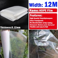 polycarbonate roofing sheet Width 12M Thickness 0.12MM HDPE Anti-UV Greenhouse Film Transparent