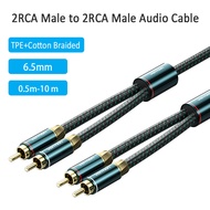 Vention สายวีดีโอ RCA ไนลอนสายออดิโอสเตอริโอสายเคเบิลตัวผู้เป็นตัวผู้แบบ RCA ถึง RCA สำหรับเครื่องขย