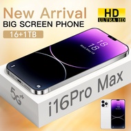 I16 Pro Max Phone 16GB+1TB Android 6.8-inch