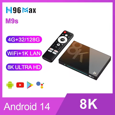 H96MAX M9S RK3576 Android 14.0 TV Box 8K Video Media Player Quad Cortex A72 A53 1000M LAN Wifi6 BT5.