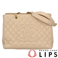 香奈兒 GST 托特包 A50995 魚子醬紋皮革女士托特包

米色 [二手]