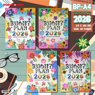 May Flower Bight Plan 2026 Planner 2026 A4 Size Mixed Patterns