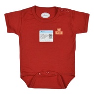 MERAH [TOMS] [0-3 months] MIYO (1pcs) RED Triangle Jumper New Baby Bodysuit/ Lahiar Baby Jumpsuit/