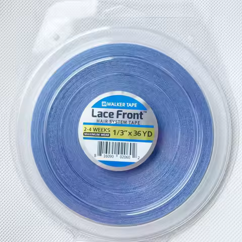 0.8cm 36yards Blue Wig Tape Lace Front Double Side Adhesive Hair System Tape Roll for Wig Toupee Hai