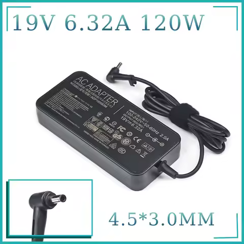 120W 19V 6.32A 4.5*3.0mm Laptop Adapter For ASUS ZenBook Pro PA-1121-28 ADP-120RH B ROG G501 G501J G