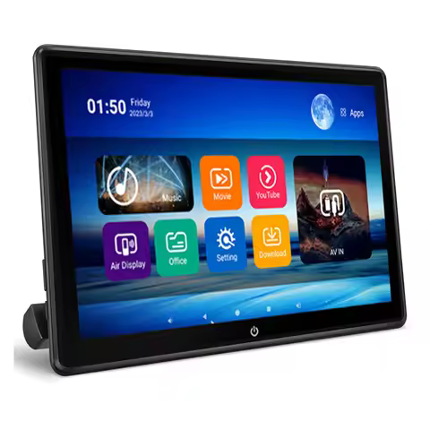 10.1 inch Car Headrest Monitor 4K Android 14 Tablet PC GPS Track WIFI Video Player Monitor 2G RAM 32