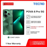 Tecno Pova 6 Pro 5G 6.78" FHD 24GB (12+12 Extended GB) RAM + 256ROM [UNK] 70W & 6000mAh Battery