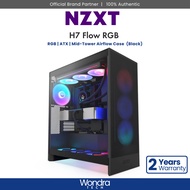 [FAST SHIP] NZXT H7 Flow RGB | RGB | ATX | Mid-Tower Airflow Case (Black / White)