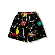 Casual Shorts Undrafted "PASSION" Mesh Men Short Black Preppy Style Sports Shorts 2026 New Youth Stu