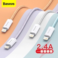 Baseus USB to Lightning Cable For iPhone 13 12 11 Pro XS Max XR X 8 7 Mini 2.4A Fast Charging Data Phone Cable For iPhone 13Pro Max Wire Cord