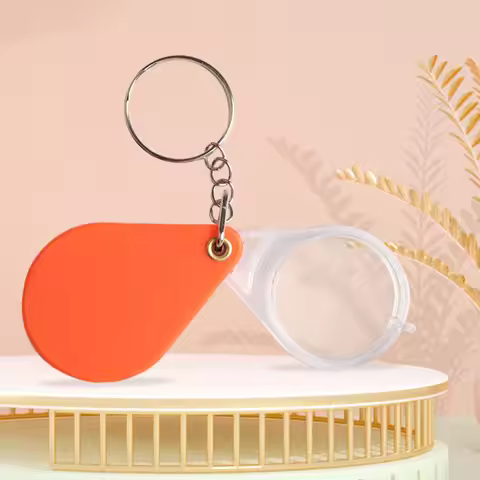 New Mini Small Magnifier Keyring Read Useful Anti-Deformed Magnifying Glass Keychain Portable Specia