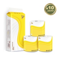 4 Ply Toilet Paper Roll Flushable, 10 rolls /pack