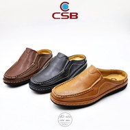 CSB รองเท้าหนังเปิดส้น รองเท้าลำลองผู้ชาย รุ่น CM444 (สีดำ น้ำตาล แทน)  ไซต์ 40-45