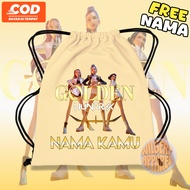 Huntrix Golden Kpop Demon Hunters Children's Drawstring Bag Free Custom Name