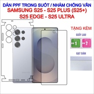 PPF stickers for Samsung S25, S25 Plus, S25 Edge, S25 Ultra with full back, screen screen protector