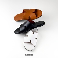 COSMOS SHOES รองเท้าแตะหนังแท้ แบบสวม รุ่น Hoorn The Slide Slipper