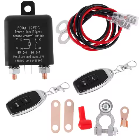 Remote Battery Disconnect Switch 12V 200A Kill Switch for Car Anti Theft Battery Kill with Wireless 