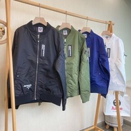Aape23年最新春夏猿顏印花字母 MA-1空軍夾克 棒球外套