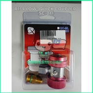 R134A HIGH QUICK COUPLER ADAPTOR CONNECTOR manifold gas connectors r134a Adjustable AIRCOND Connector Joint HIGH RED