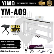 YIMO , YM-A09 / 88 Keys Digital Piano with Hammer Action Keys &amp; Triple Pedals with MIDI