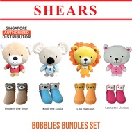 Shears Baby Bundle Set 3D Bobblies Soft Toy Baby Socks Set Ideal as Baby Gift