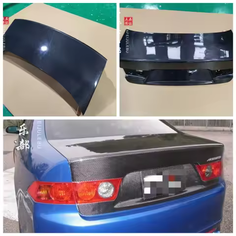 FOR Honda Accord CL7 CL9 Euro R Carbon Fiber Modified Trunk Tail Cover Body Surround Kit