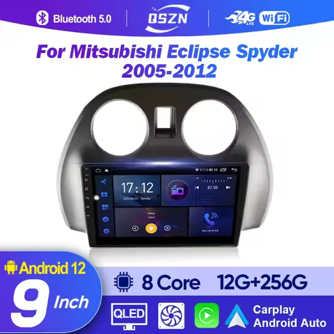 QSZN Android 12.0 Car Radio for Mitsubishi Eclipse Spyder 2005 -2012 Multimedia Player 2 Din QLED Ca