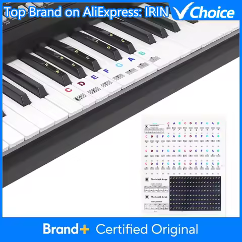 Piano Note Strips Universal Electronic Keyboard Upright Pianos White Silicone Note Sticker Keyboard 