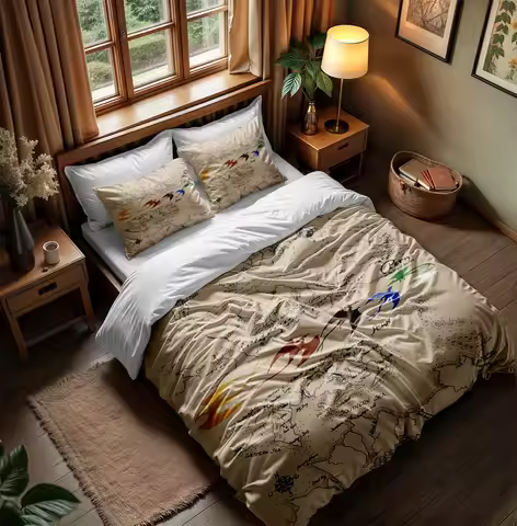 Shenlong De Chine Duvet/Doona Cover Set Single Twin Double Queen King Cal King Size Bed Linen Set