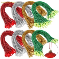 Onemetertop 100pcs 20cm Gold Silver Rope Fiber Threads Gift Packaging String Christmas Ball Hanging Rope DIY Tag Line Label Lanyard SG