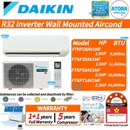 DAIKIN R32 5-STAR INVERTER AIR-CONDITIONER *FTKP* SERIES AIRCOND WIFI  1.0HP 1.5HP 2.0HP 2.5HP