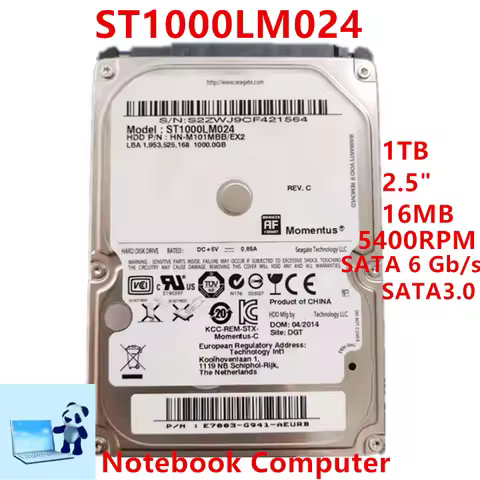 New Original HDD 1TB SATA 2.5" 16MB 5400RPM For Internal Hard Disk For Notebook Computer HDD ST1000L